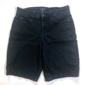 NYDJ Jean Bermuda Shorts Womens Sz 4 Stretch Dark Wash
